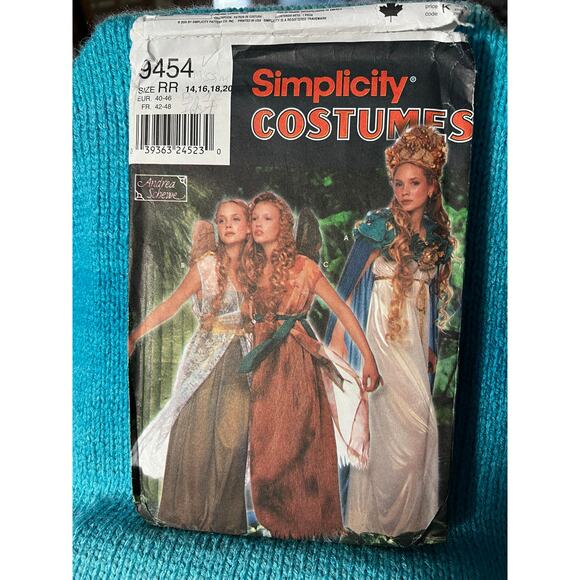Simplicity 9454 Sewing pattern fairy costume size 14 16 18 20 - Picture 1 of 5